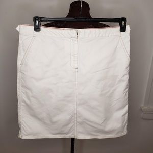 Land's End White Denim Skirt Size 18